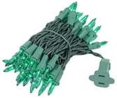 Novelty Lights 11 Feet 50 Bulbs Green Traditional Incandescent Mini Lights