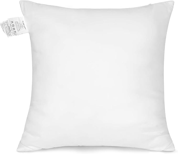 OTOSTAR Outdoor Throw Pillow Inserts - Pack of 1 Water Resistant Cushion Inner Pads for Patio Garden Coffee House Decorative Waterproof Pillow Inserts 16x16 Inch -White