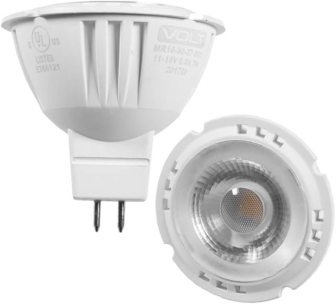 VOLT Fat Boy 12V Brass Outdoor Spotlight (Bronze) with 5W 2700K Warm White 400 Lumen MR16 LED Bulb for Low Voltage Landscape Lighting of Yard, Lawn, Garden, Patio, Trees & House