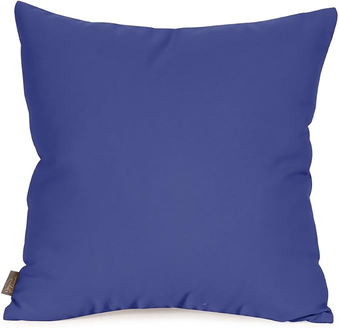 Howard Elliott Fluffy Square Throw Pillow, Premium Stuffer Decorative Comfortable Sleeper Cushion, Soft Square Pillow Insert for Bedroom, Couch & Sofa, 20 x 20 Inch, Ocean Blue