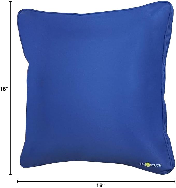 Oceansouth Boat Deck Pillow/Outdoor Waterproof Throw Pillow (Pacific Blue, 20 x 20) Cushion Outdoor Furniture Lumbar Back for Chair Patio seat Cover Chairs Home Decor Pillows Waterproof Bed Cases