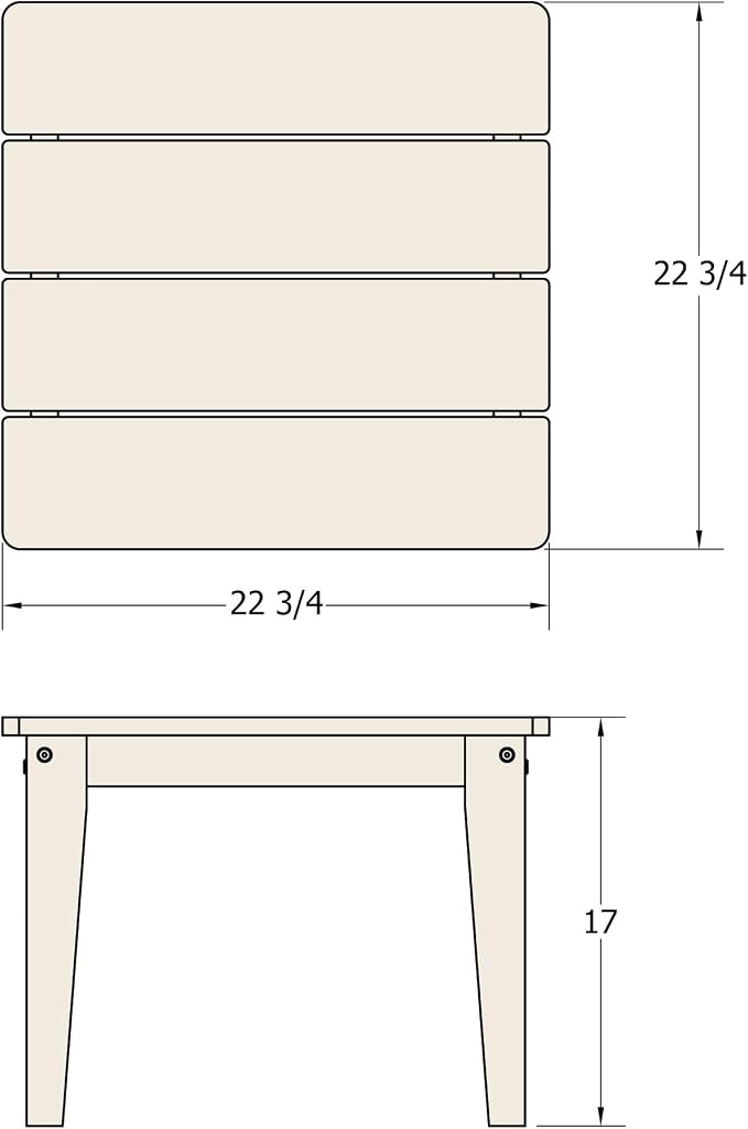 Adirondack Large Side Table, Cabana Tan