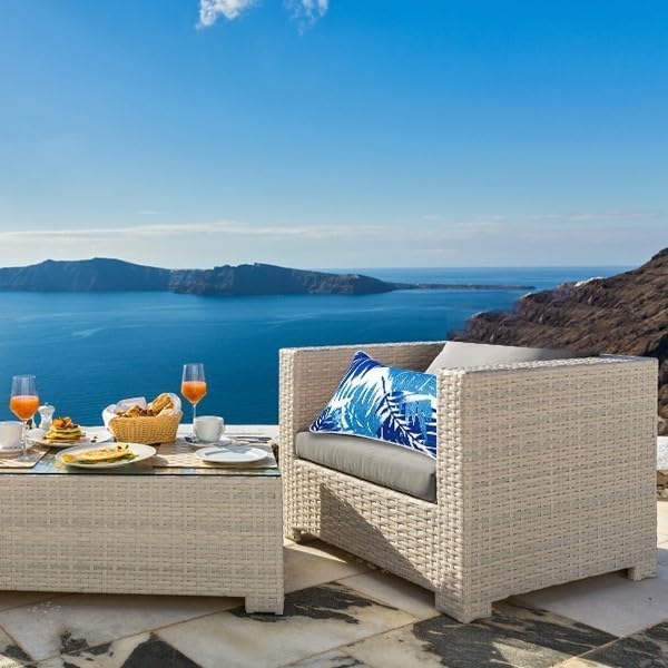 Outdoor Pillow Covers, Pillows Case 2PCS Waterproof Outdoor Pillow Cover 12x20 Inch Home Decor for Furniture Patio Couch Bed Sofa Bedroom