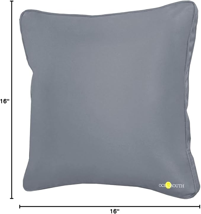Oceansouth Boat Deck Pillow/Outdoor Waterproof Throw Pillow (Gray, 20 x 20) Cushion Outdoor Furniture Lumbar Back for Chair Patio seat Cover Chairs Home Decor Pillows Waterproof Bed Cases Garden