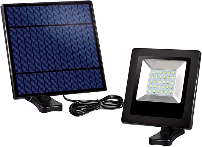 Solar Powered Lights Outdoor, Bright White Light IP65 Waterproof Auto Dusk to Dawn 350° Adjustable Solar Security Flood Lights for Barn, Garden, Garage, Pathway, Yard, Patio, Lawn, Balcony