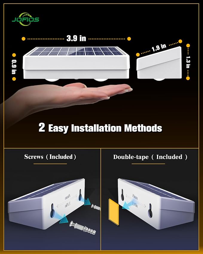 JOFIOS Solar Fence Lights 20 Pack, 50 Lumens Outdoor Solar Lights with 12 Modes RGB Color Glow LED,Waterproof, Solar Lights for Patio, Backyard, Deck, Fence, Railing(White Shell)