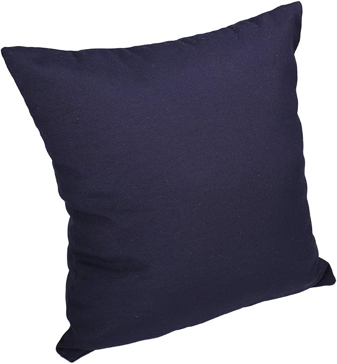 Comfort Classics Spun Polyester Outdoor/Indoor Throw Pillow in Solid Navy Inc.