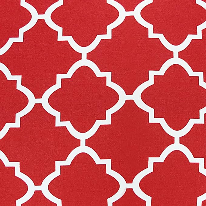 Pack of 2 Outdoor Waterproof Decorative Throw Pillow Covers for Patio Furniture, 18x18 Inch Fade Resistant Patio Garden Cushions for Couch Bed Sofa, Geometric Red