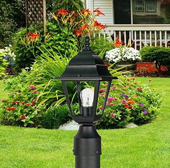 Nuvo Lighting 60/548 Outdoor Post Lantern, 14 x 6 Inches, 60 Watts/120 Volts (Black)