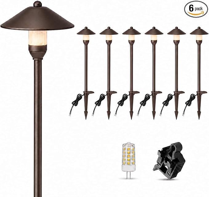 HIBOITEC 3W Low Voltage Landscape Lihgts 6 Packs 2700K