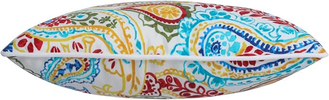 Water Resistant Outdoor Lumbar Pillows for Patio Furniture,12 x20 Inch Decorative Pillows Set of 2,with Insert,Hidden Zipper Headrests for Sofa Couch Chair(Phoenix)