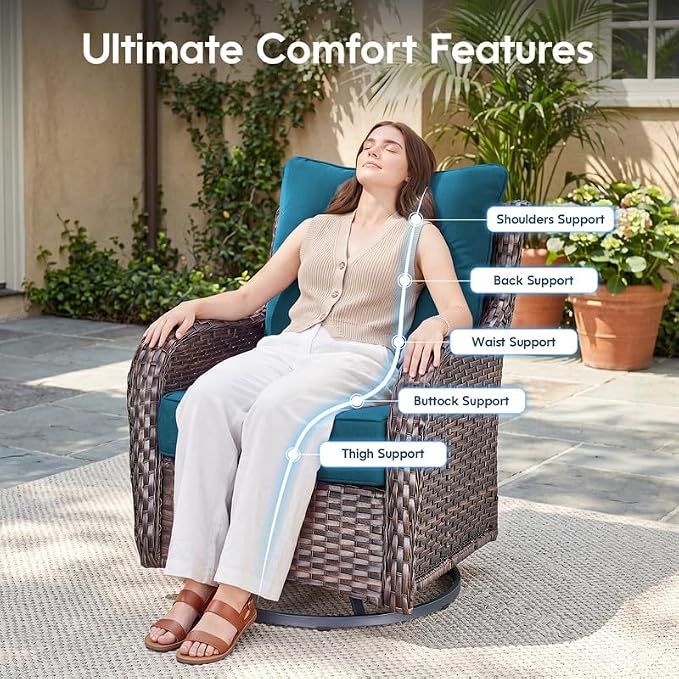 Luxury 22*24*6in Outdoor Patio Cushions, 8 Pieces Malachite Outdoor Cushion | 6'' Thick Outdoor Cushions, Water-Resistant, Reversible, Removable Cover, for Patio Chairs Sofa Couch Loveseat