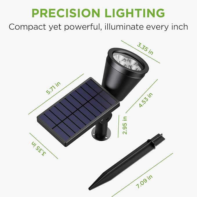 InnoGear Solar Lights Outdoor Waterproof Solar Garden Light for Outside Yard Landscape Lighting Pathway Spot Lights Spotlight Wall Light Auto On/Off, Pack of 4 (Multicolor)