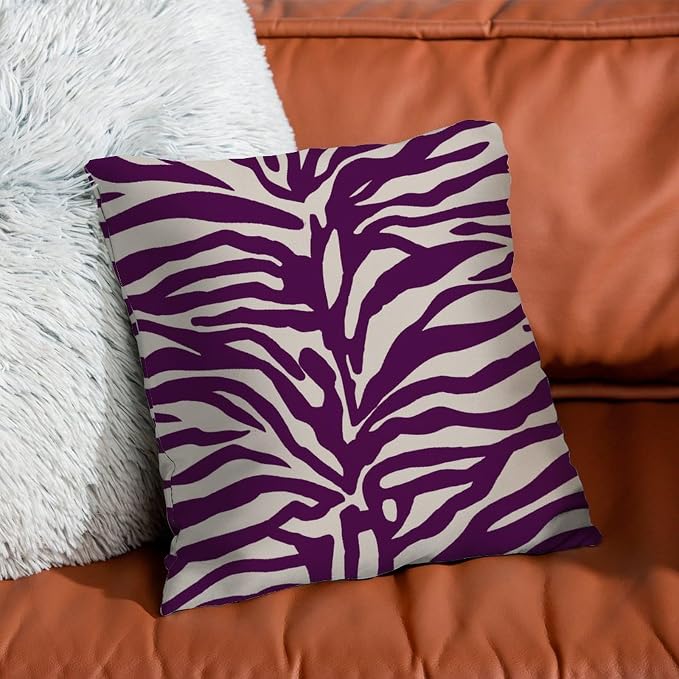 Blue Tiger Print Pillow Cover Animal Tiger Print Pillowcase 18x18 INAbstract Accent Decorative Cushion Cases Home Decor for Couch Tent Park