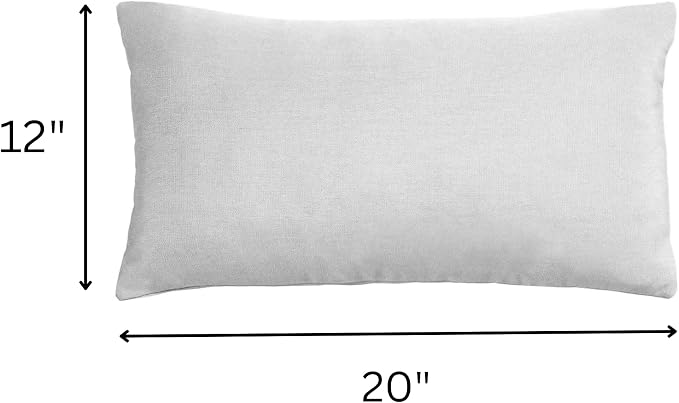Cushion Source Lumbar Pillow, 20" x 12" Indoor/Outdoor Durable Pillow, Multiple Sunbrella Fabric Options Available, Sunbrella Peacock