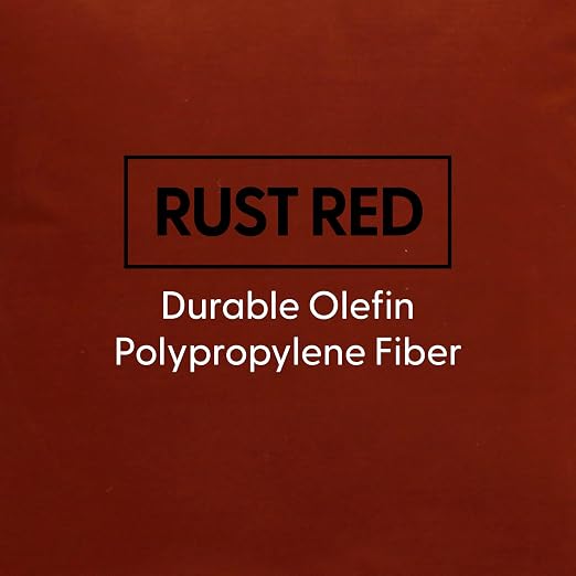 Factory Direct Partners Presidio 18" x 18" Square Decorative Throw Pillow Set with Piping for Indoor/Outdoor Furniture; UV, Fade, Weather-Resistant Olefin Fabric (2-Pack) - Rust Red, 13810-118