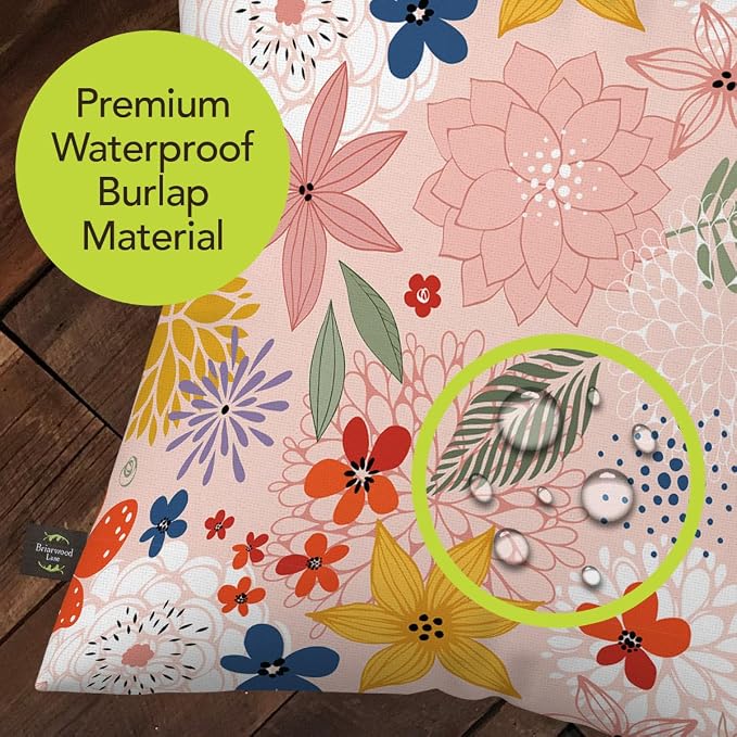 Briarwood Lane Everday Indoor/Outdoor Pillow 17x17 Colorful Flowers for Everday Pillow