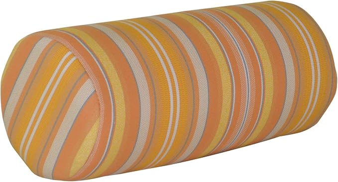Furniture Barn USA 7" x 18" Bolster Pillow, Orange Stripe
