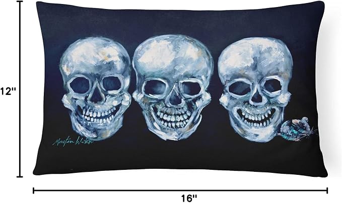 Caroline's Treasures MW1106PW1216 Ekk A Meece Canvas Fabric Decorative Pillow Machine Washable, Indoor Outdoor Decorative Pillow for Couch, Bed or Patio, 12HX16W