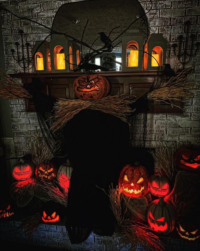 Hompavo 【Upgraded Flame Lights with Remote, Timer, 4-Mode Rechargeable | Waterproof LED Battery Operated Flameless Candles, Pillar Flickering Lanterns for Room Patio Wedding Party Halloween Decor, 1