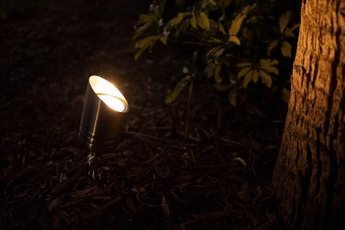 VOLT 20-Pack 12V Fat Boy Stainless Steel Outdoor Spotlights | Lamp Ready, Low Voltage, Ideal for Landscape Lighting of Yard Lawn Garden Patio Trees & House