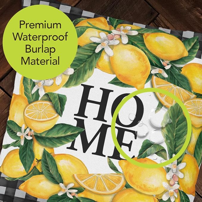 Briarwood Lane Everyday Indoor/Outdoor Pillow 17x17 Lemon Wreath Summer Pillow
