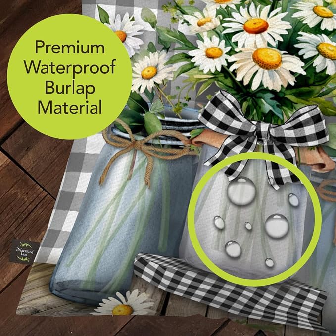 Briarwood Lane Spring Indoor/Outdoor Pillow 17x17 Farmhouse Jars for Spring Pillow