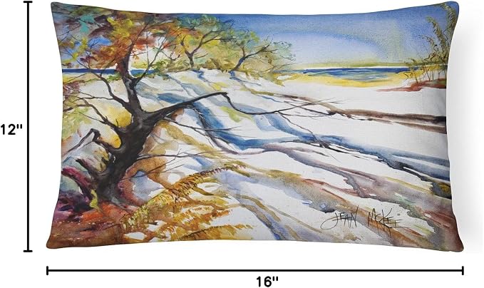 Caroline's Treasures JMK1124PW1216 Sand Dune Canvas Fabric Decorative Pillow Machine Washable, Indoor Outdoor Decorative Pillow for Couch, Bed or Patio, 12HX16W