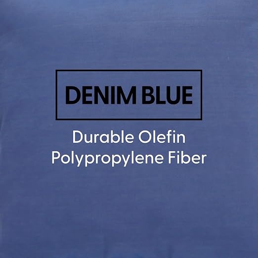 Factory Direct Partners Presidio 24" x 24" Square Decorative Throw Pillow Set with Piping for Indoor/Outdoor Furniture; UV, Fade, Weather-Resistant Olefin Fabric (2-Pack) - Denim Blue, 13811-122