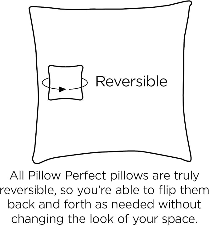 Pillow Perfect Americana Indoor/Outdoor Throw Pillows, 2 Count, Accent - 16.5" x 16.5", Blue/White Macey