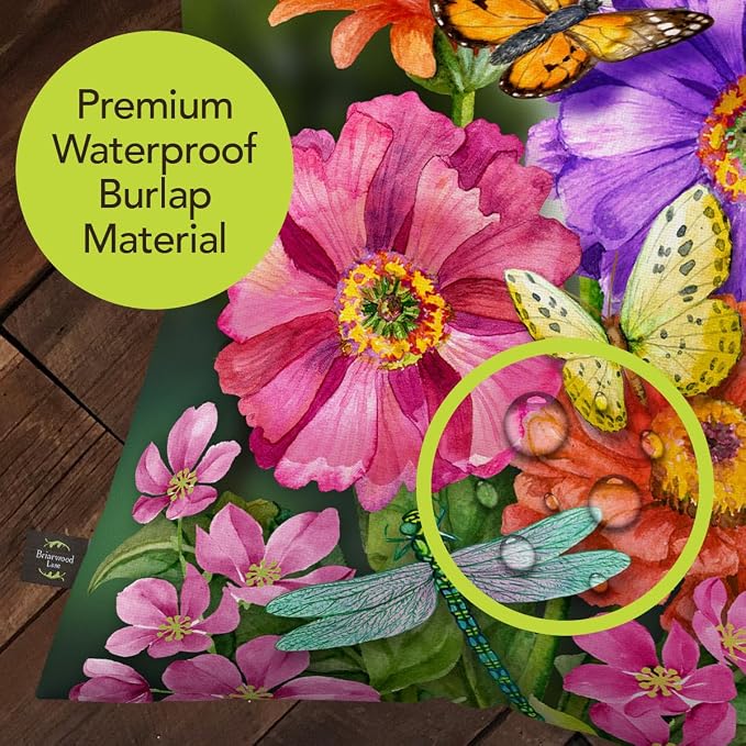 Briarwood Lane Spring Indoor/Outdoor Pillow 17x17 Zinnias in Bloom for Spring Pillow