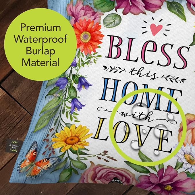 Briarwood Lane Bless This Home with Love Indoor/Outdoor Pillow