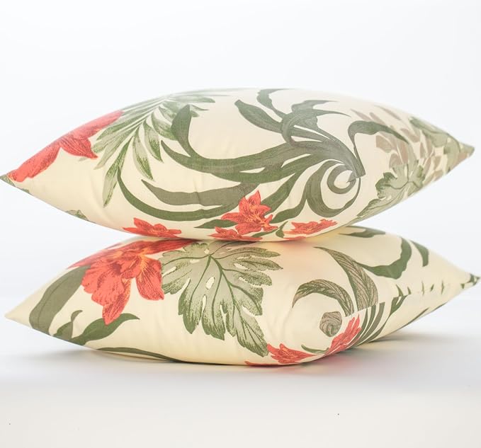 Outdoor Throw Pillows Decorative Pillows with Insert Included | 18x18 Outdoor Pillows Set of 2 Decorative Pillows Yellow Outdoor Pillows for Patio Furniture