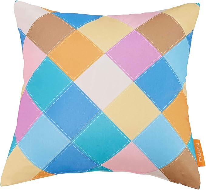 Modway Outdoor Indoor Two All Weather Patio Throw Pillows in Diamond