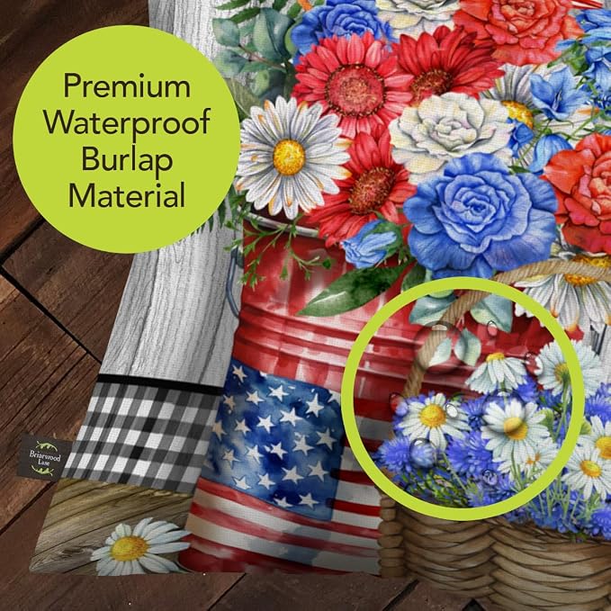Briarwood Lane Indoor/Outdoor Spring Pillow 17x17 Red White and Beautiful Pillow