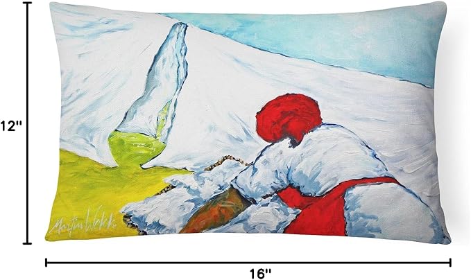 Caroline's Treasures MW1090PW1216 Must Be Monday Canvas Fabric Decorative Pillow Machine Washable, Indoor Outdoor Decorative Pillow for Couch, Bed or Patio, 12HX16W