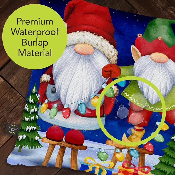 Briarwood Lane Christmas Gnomes Pillow 17" x 17"