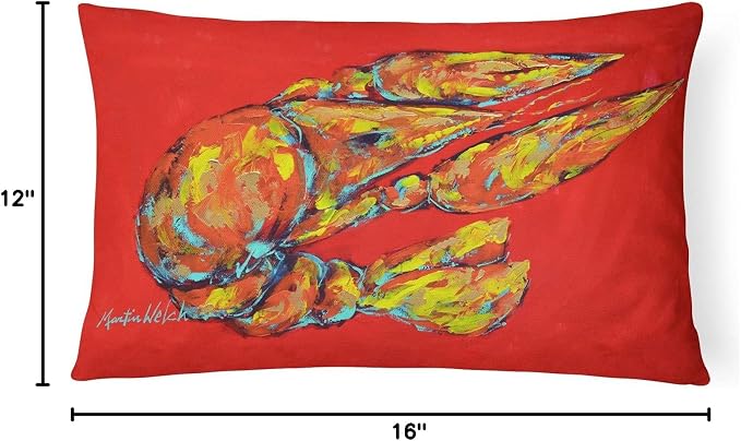 Caroline's Treasures MW1151PW1216 Reach for the Claws Canvas Fabric Decorative Pillow Machine Washable, Indoor Outdoor Decorative Pillow for Couch, Bed or Patio, 12HX16W