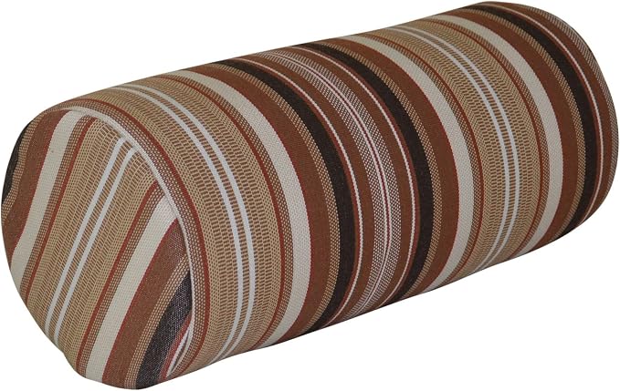 Furniture Barn USA 7" x 18" Bolster Pillow, Maroon Stripe