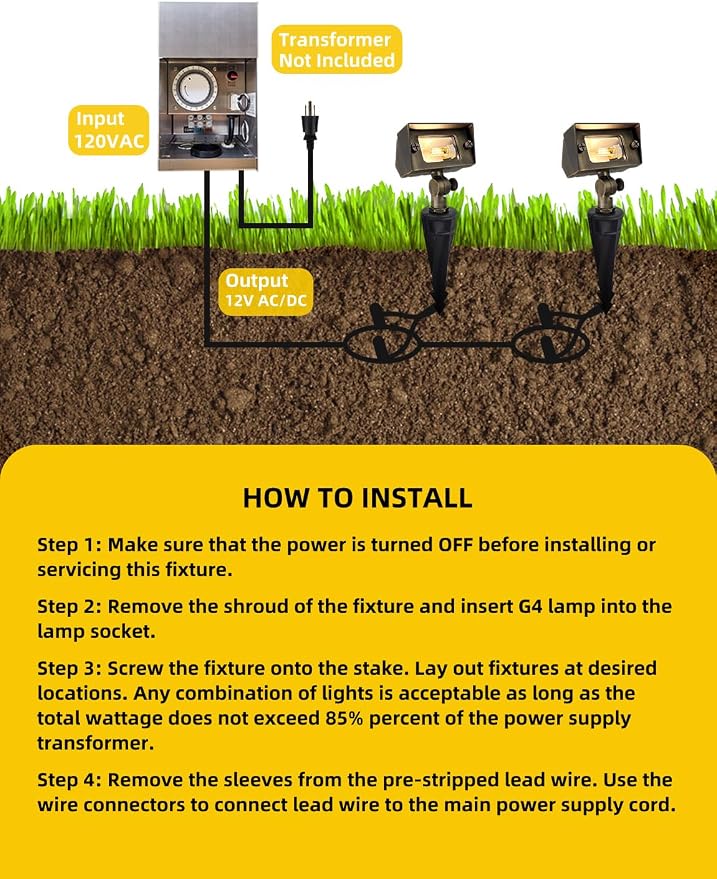 COLOER Brass Small Rectangular Flood Lights Outdoor 12 Pack with 3W 2700K Warm White LED G4 Bulb, 12V Low Voltage Landscape Outside Lights for House Illuminating Signs, Walls and Plant Material