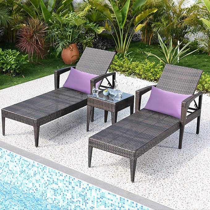 VAKADO 12x20 Outdoor Waterproof Throw Pillow Covers Set of 2 Decorative Turquoise Outside Patio Furniture Cushion Cases Decor for Garden Bench Porch Couch Tent,Purple