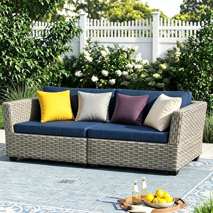 Outdoor Throw Pillows with Inserts, Waterproof Pillows for Outdoor Seating, Square Decorative Garden Cushion for Patio Furniture, Bed, Couch, Sofa(Yellow, 16" x 16" (Pack of 2))