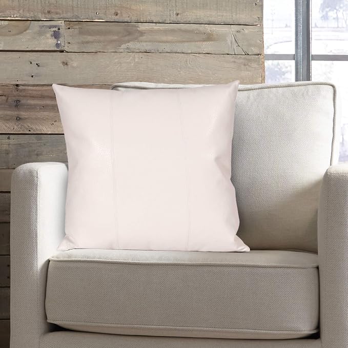 Howard Elliott Fluffy Square Throw Pillow, Premium Stuffer Decorative Comfortable Sleeper Cushion, Soft Square Pillow Insert for Bedroom, Couch & Sofa, 20 x 20 Inch, Avanti White