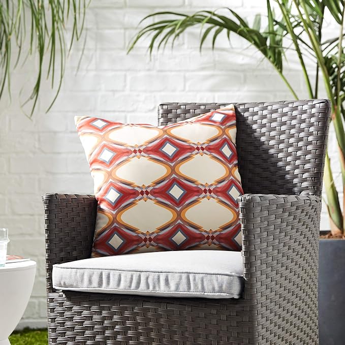 Modway Outdoor Indoor Two All Weather Patio Throw Pillows in Repeat 2 Count (Pack of 1)