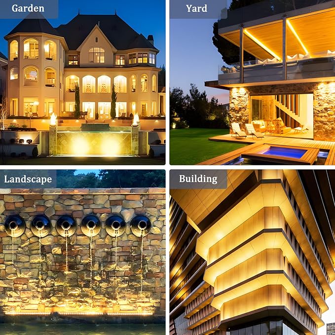 2 Pack 36W LED Wall Washer Light 2FT 2700K Waterproof IP67 Plug-in | Outdoor LED Light Bar/Lifespan 50K Hr/150° Adjustable/Home Churches Commercial Buildings Villas Gardens Yards Art Displays