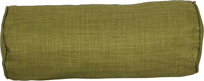 Blazing Needles Solid Outdoor Corded Bolster Throw Pillow, 20'' x 8'', Avocado 2 Count (9814-CD-S2-REO-SOL)