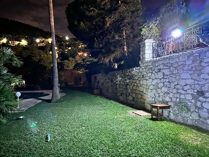 intelamp Solar Outdoor Lights, Motion Sensor with Dual Sensors Waterproof | Solar Flood Lights 270°Wide Angle for Outside with 3 Modes