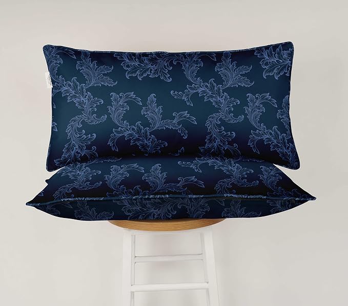Indoor/Outdoor Polyester Fabric Lumbar Pillow Cover, All-Weather Waterproof Rectangular Cushion Case for Patio Furniture, 16 x 24 Set of 2 - Abstracts-67