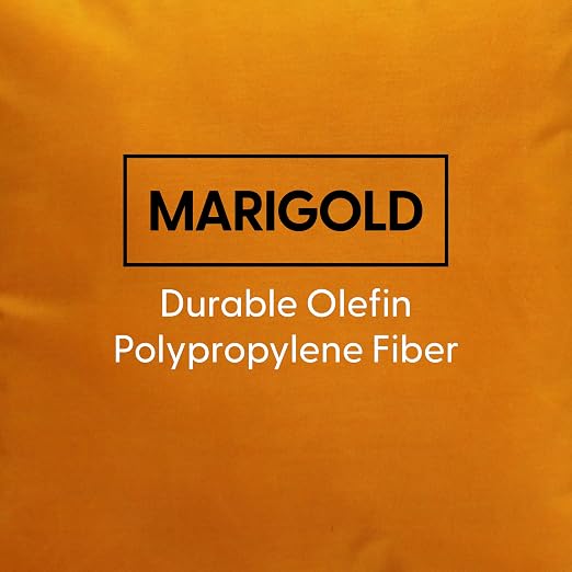 Factory Direct Partners Presidio 15" x 15" Square Decorative Throw Pillow Set with Piping for Indoor/Outdoor Furniture UV, Fade, Weather-Resistant Olefin Fabric (2-Pack) - Marigold, 13809-117