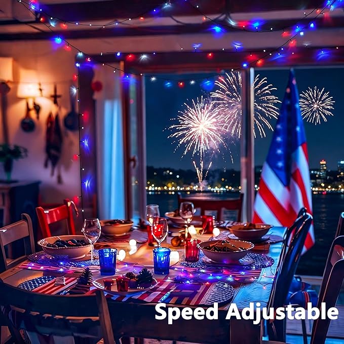 Joomer Christmas String Lights - 100FT 300LED Plug-in RGB String Lights | with Remote, Waterproof Outdoor Indoor with Timer Memory Function for Tree, Yard, Christmas Decor (Non-Connectable)